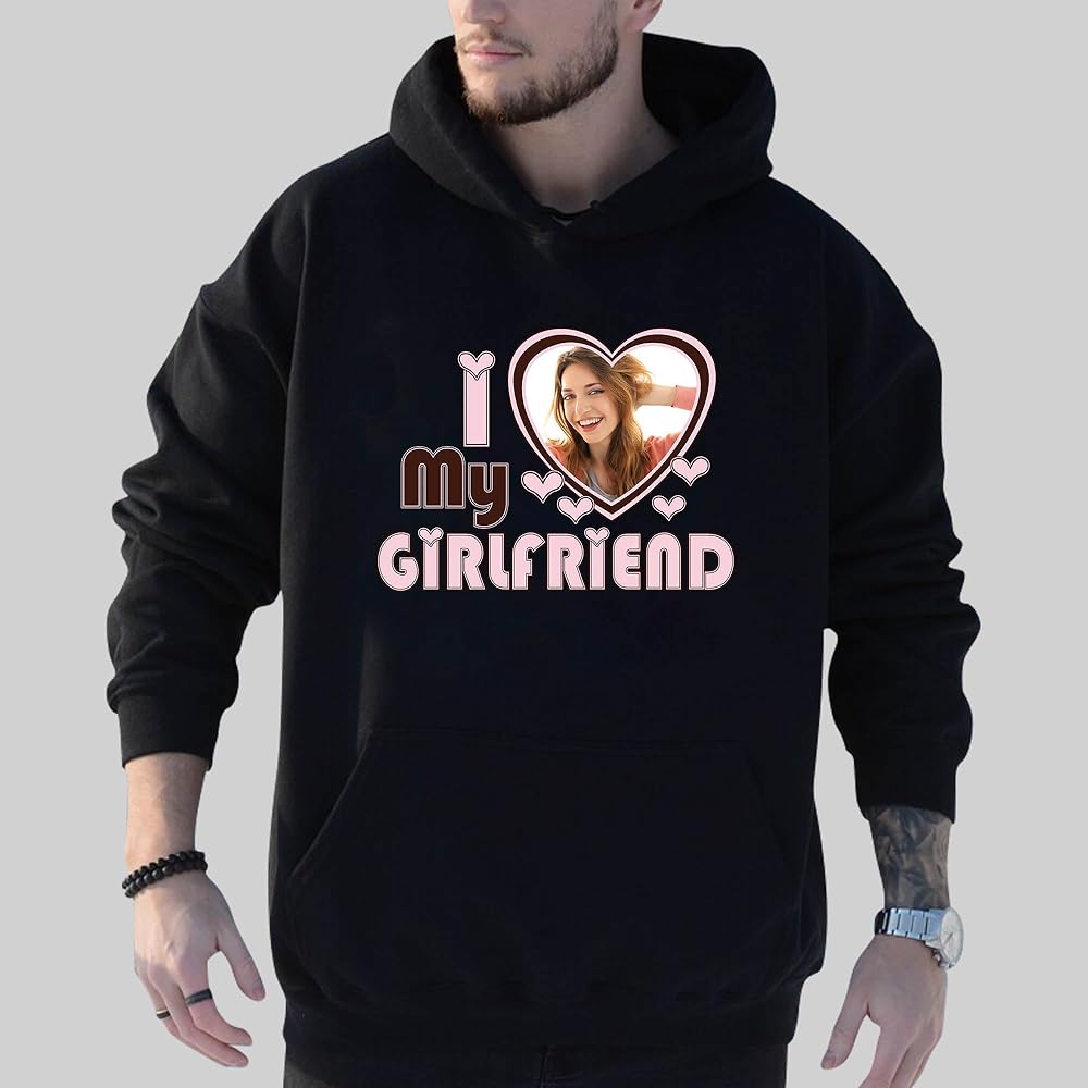 Amazon.com: LASFOUR I Love My Girlfriend Hoodie, I Love My